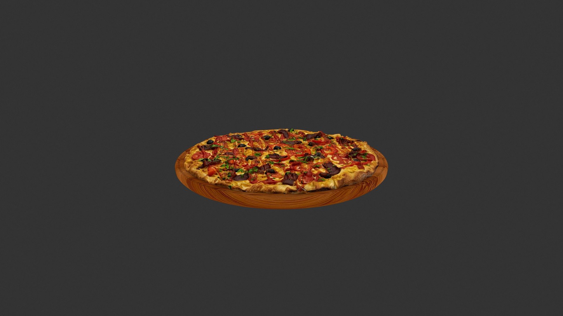 Pepper Oliv Pepper Pizza 3d model