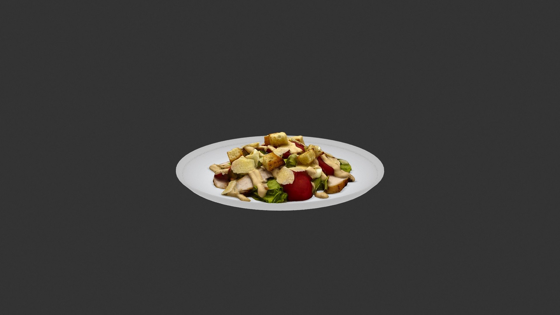 Caesar Salad With Chicken 3d model