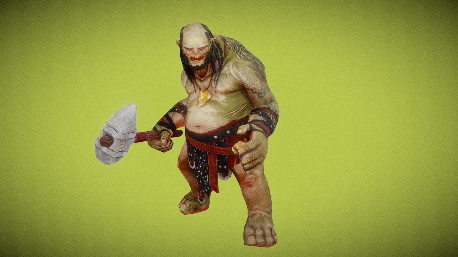 Cave Troll skin 4 3d model