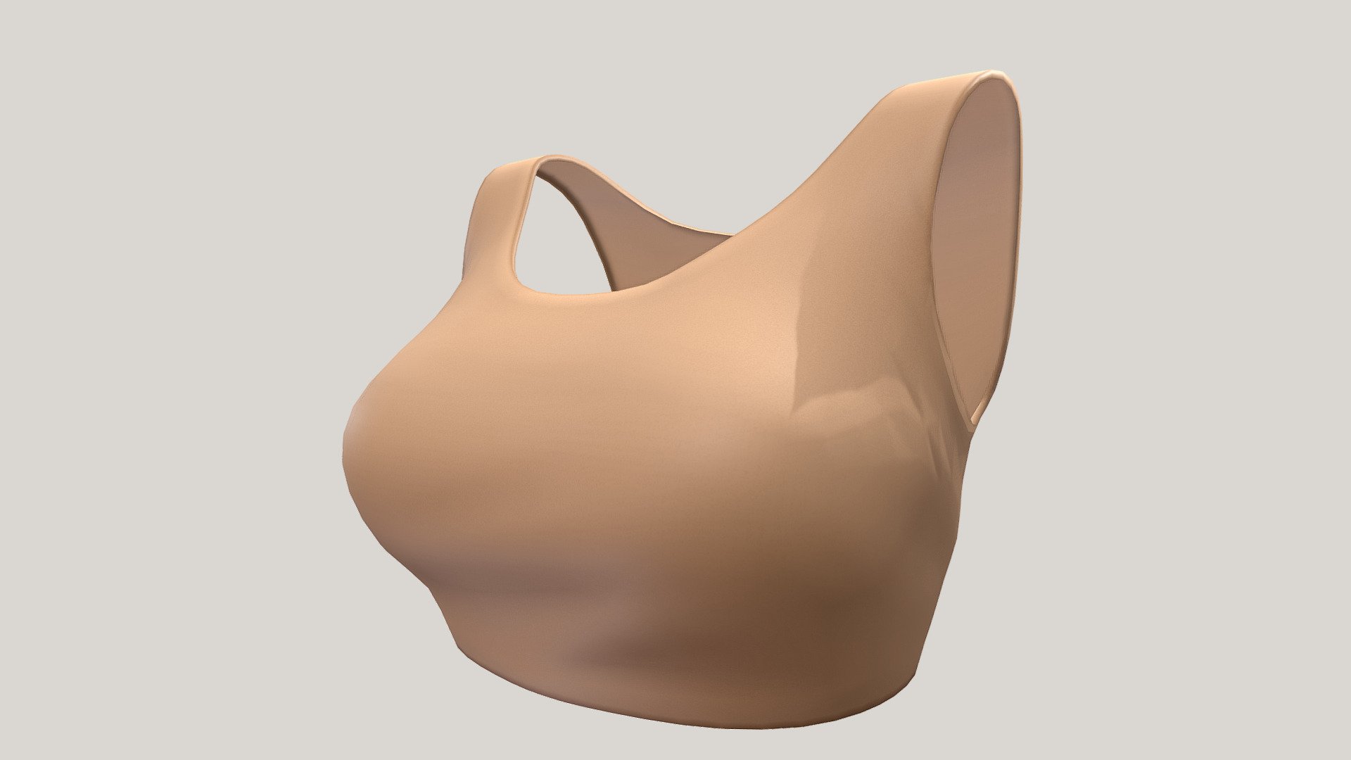 Female Sleeveless Crop Tank Top 3d model