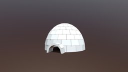 Low Poly Cartoon Igloo