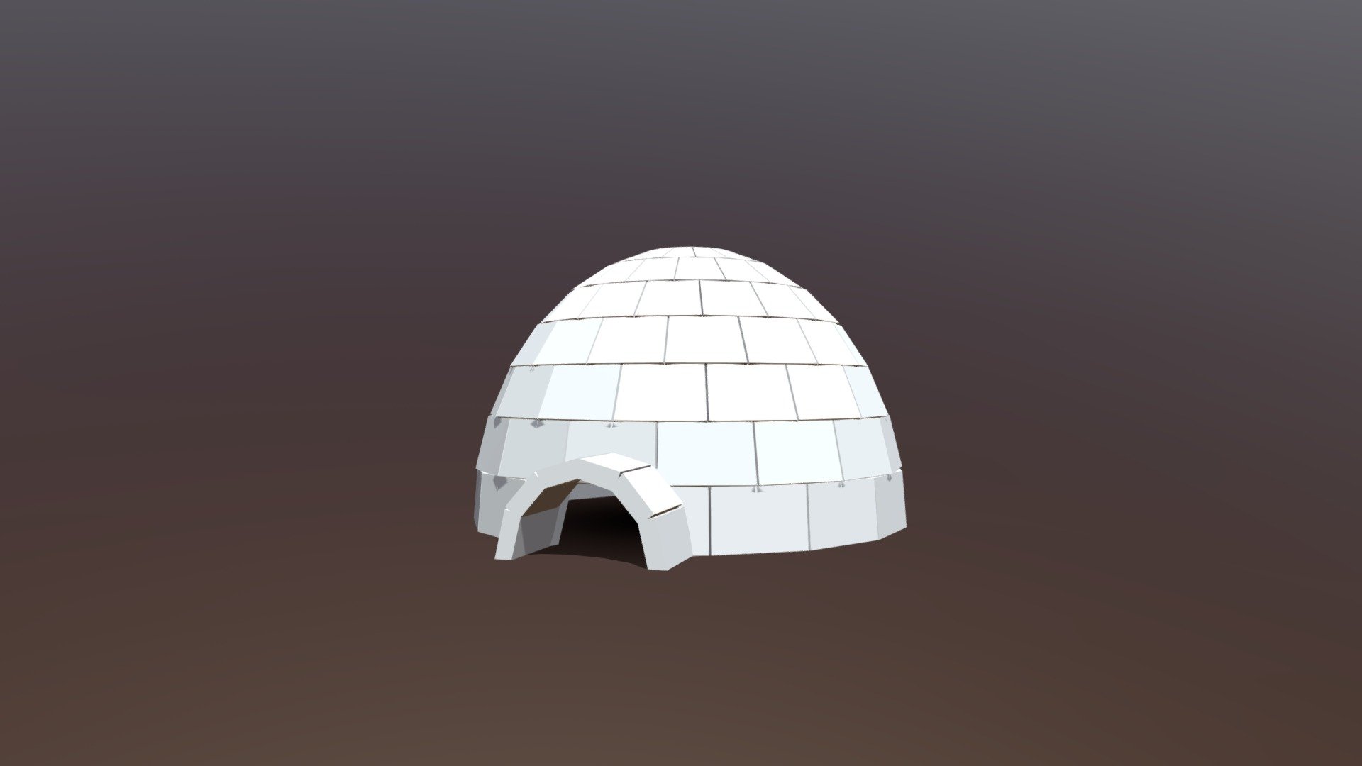 Low Poly Cartoon Igloo 3d model