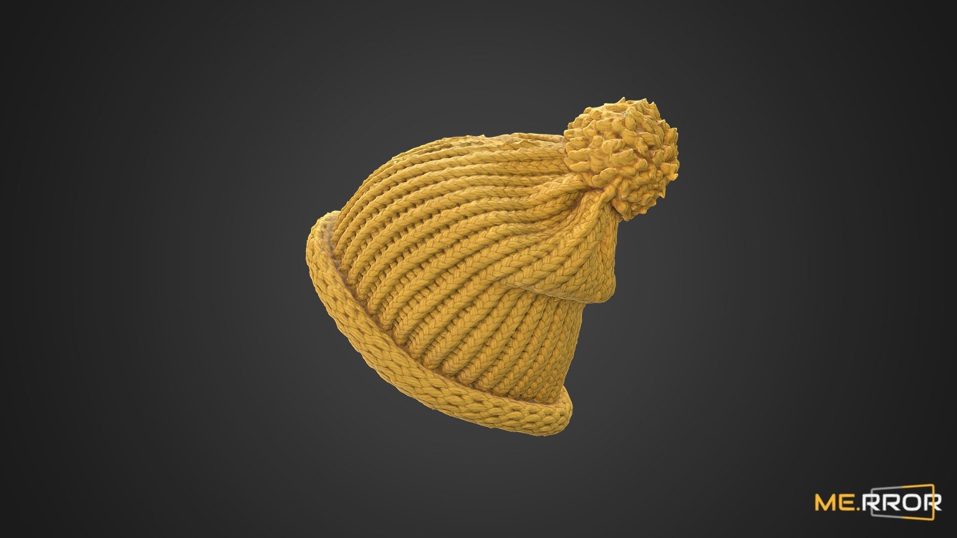 Yellow Knit Hat 3d model