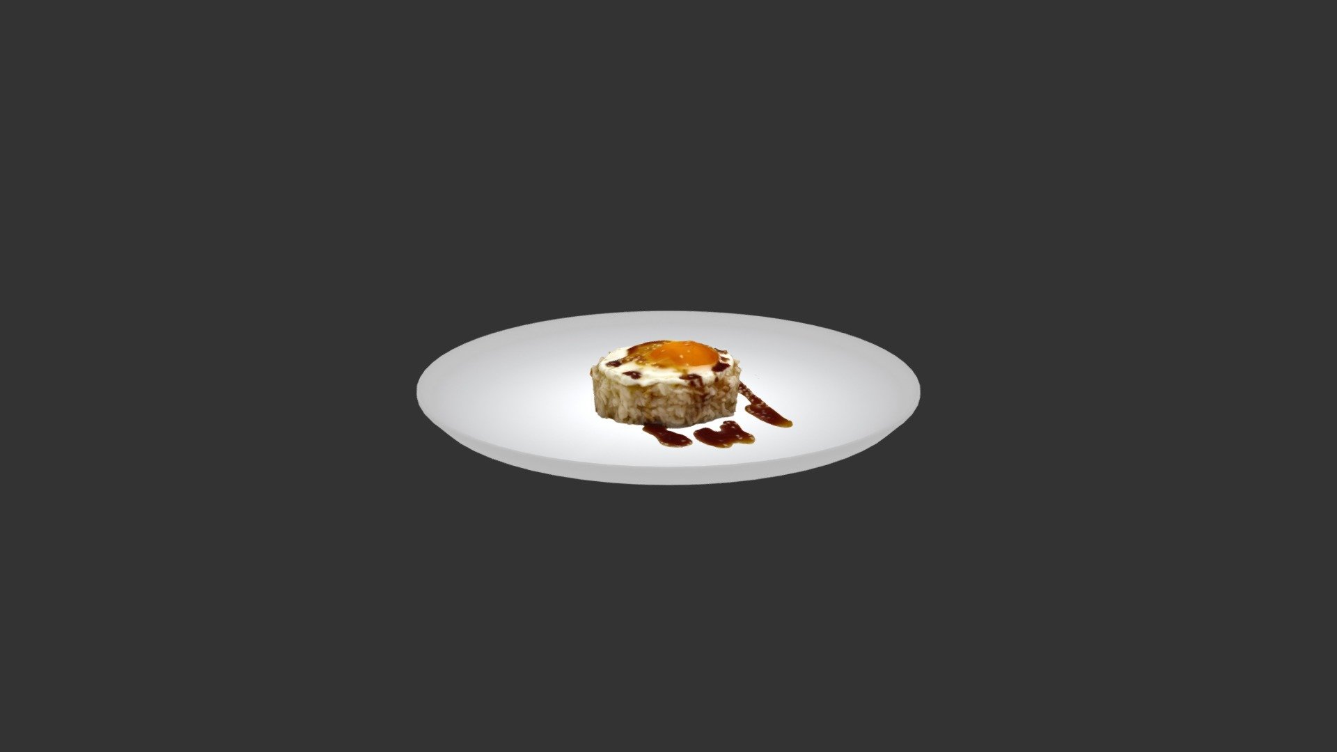 Fried Rice With Egg 3d model