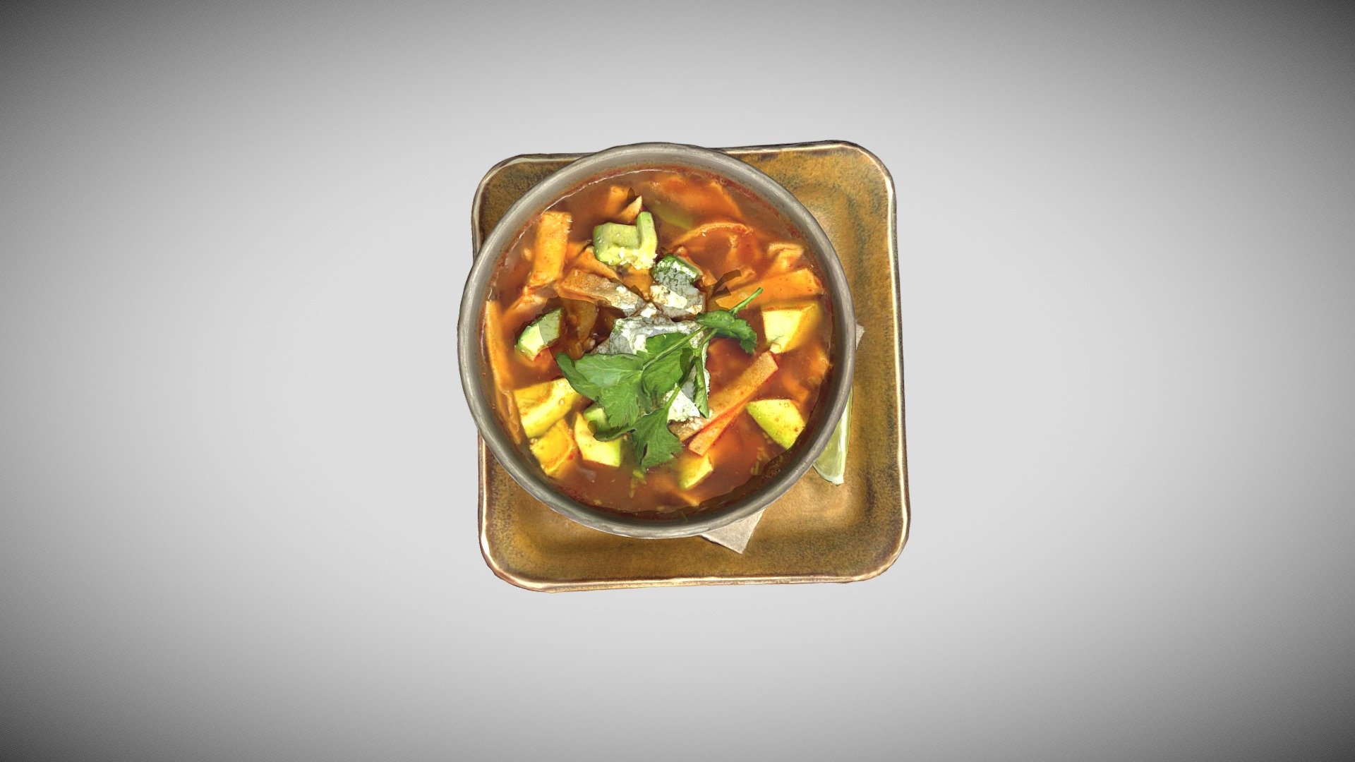 Bowl Tortilla Soup Copita 3d model