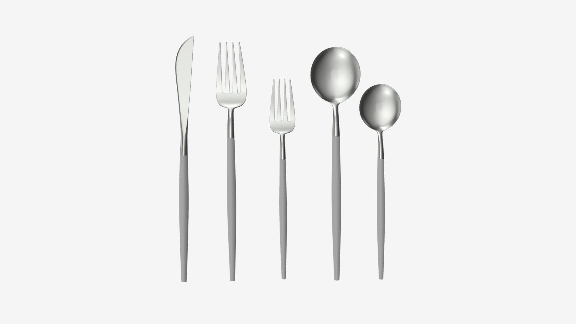 Flatware set 01 3d model