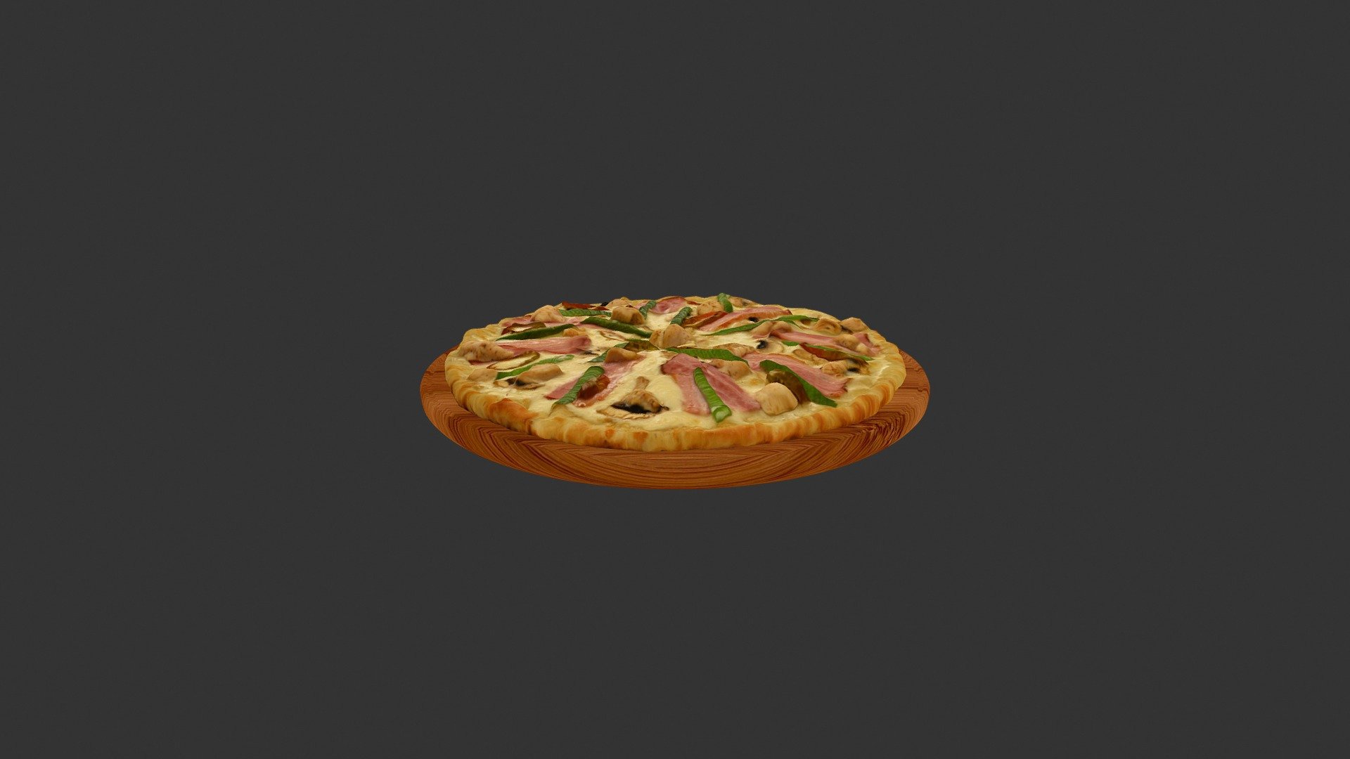 Піца Етна (Bow_mushrooms_meat_pizza) 3d model