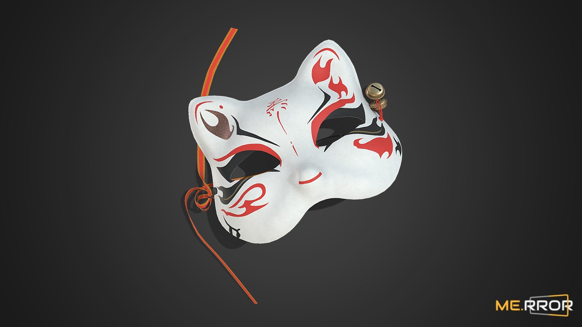 [Game-Ready] Japanese Fox Mask Kitsuneman 3d model