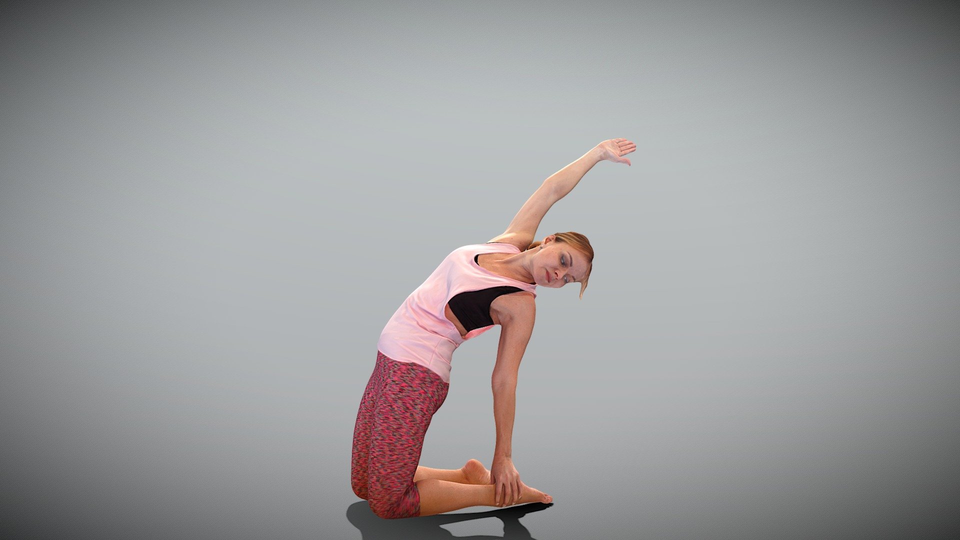 Woman in yoga pose 439 3d model