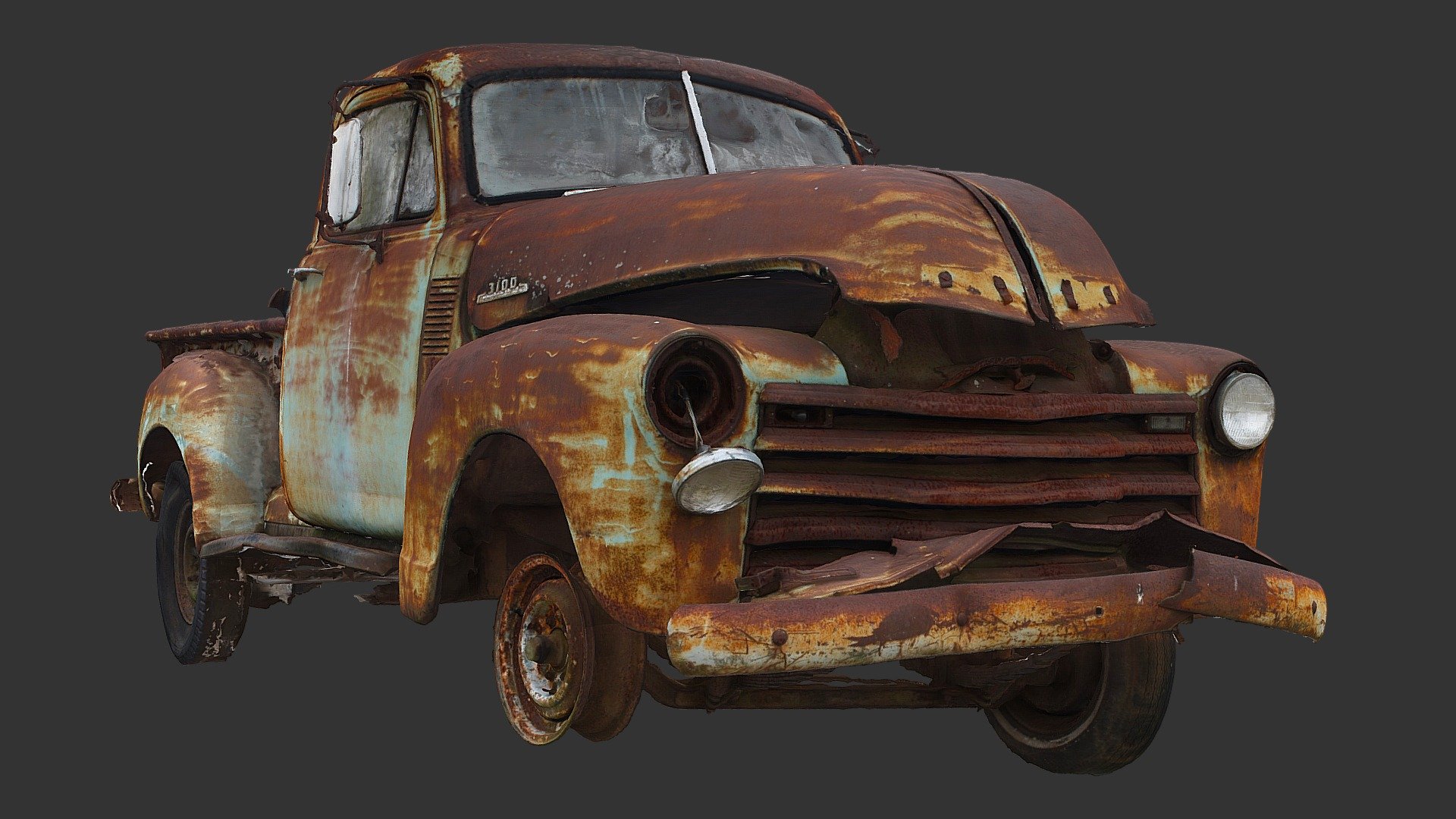 Ramshackle Truck (Raw Scan) 3d model