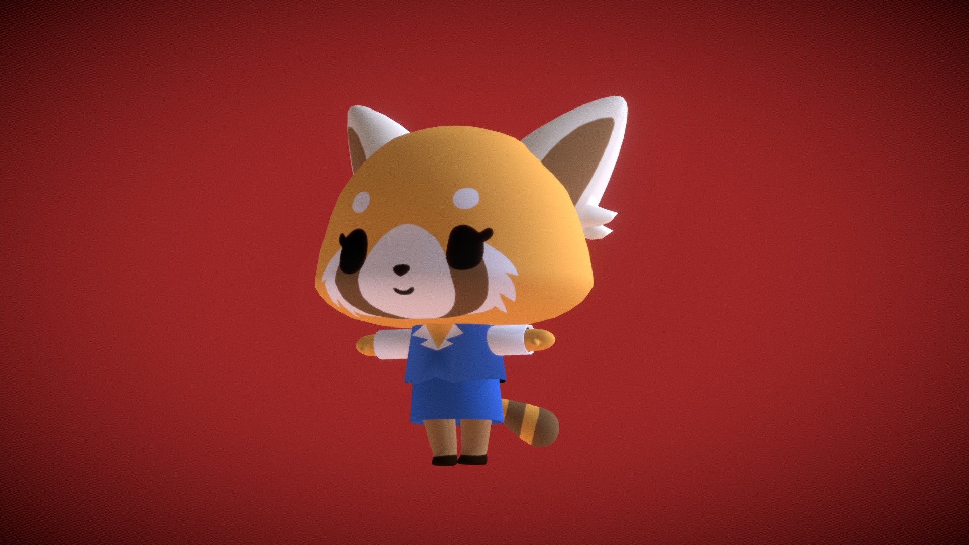 Retsuko the red panda 3d model