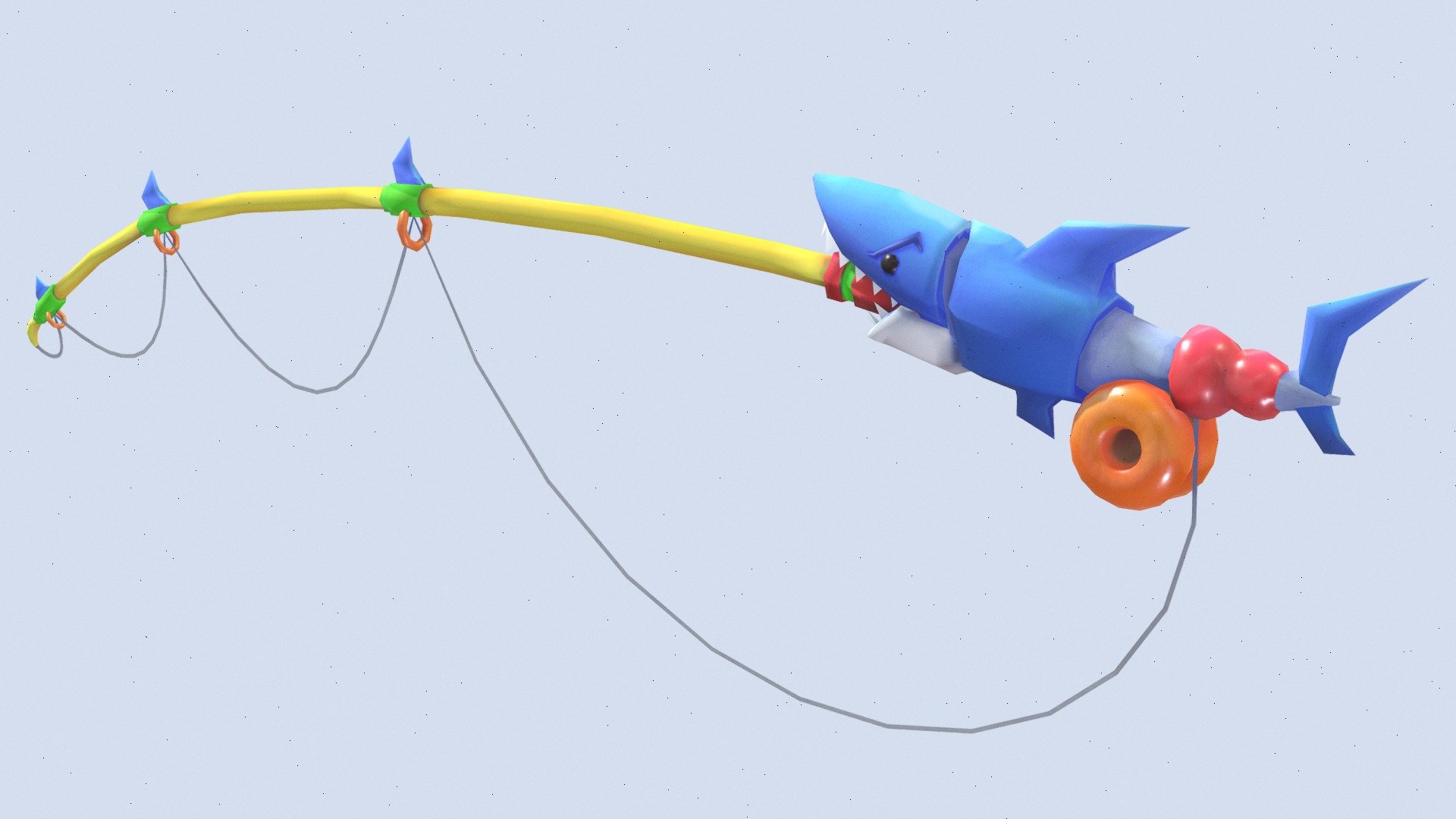 Shark Fishing Rod 3d model