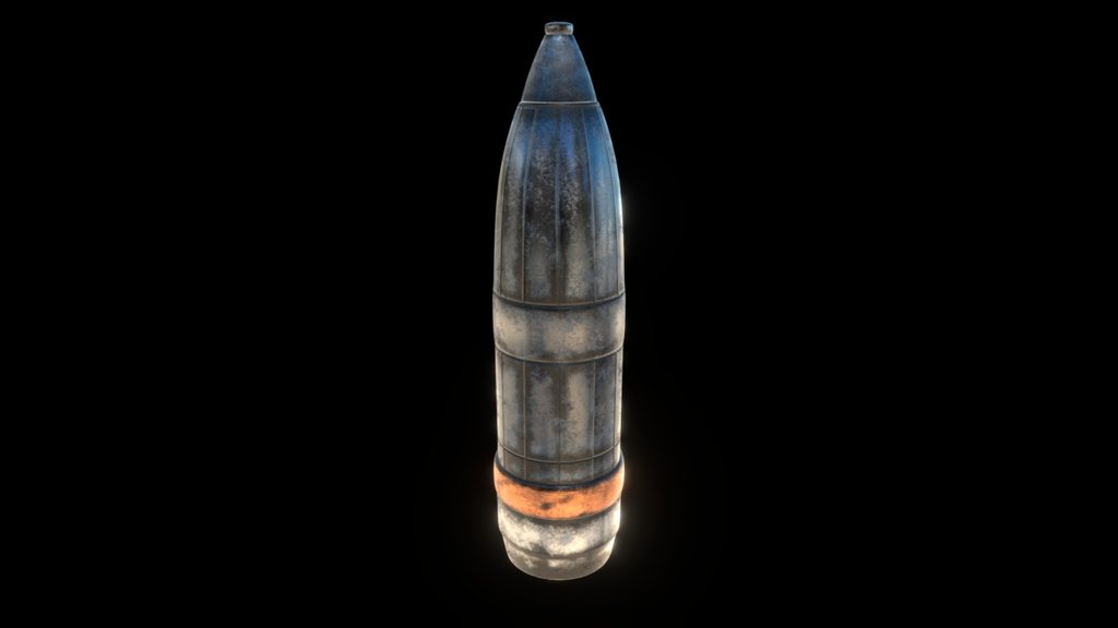 45mm AA Shell 3d model