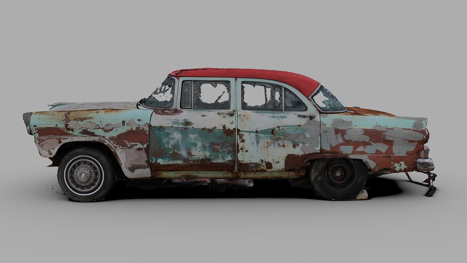 Teal Jalopy (Raw Scan) 3d model