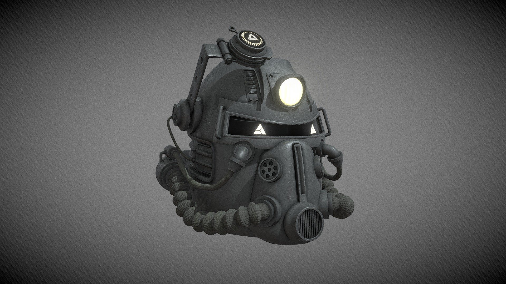 Fallout T-51B Helmet Brotherhood of Steel 3d model