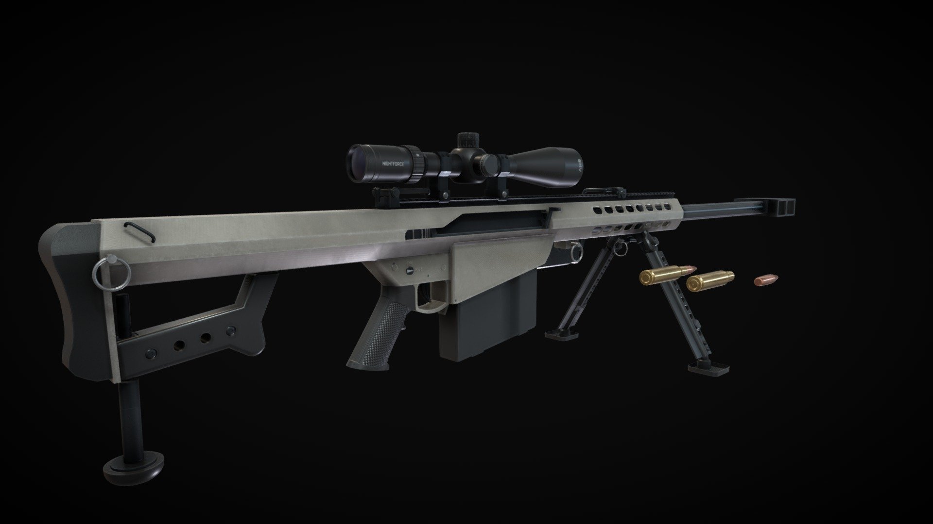 Barrett M82 A1 3d model