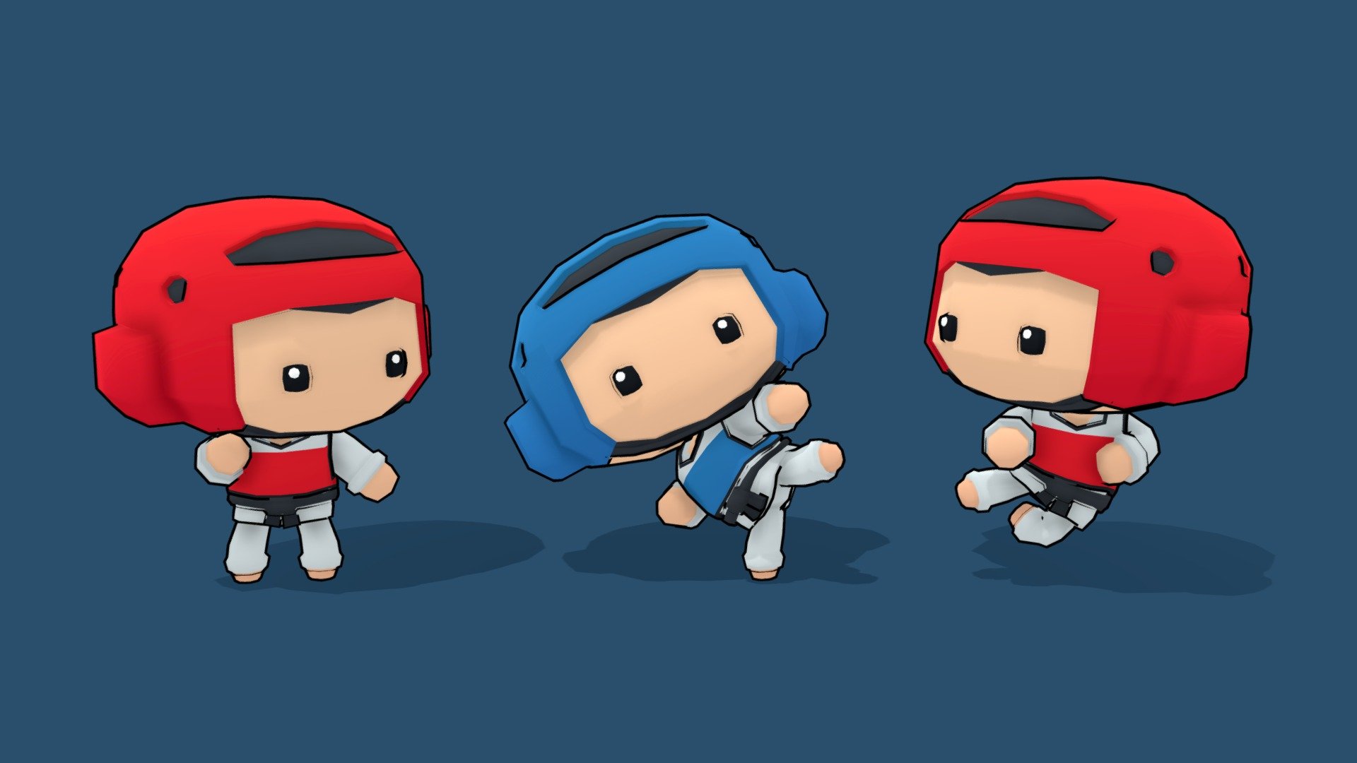 Mini Chibi Taekwondo 3d model