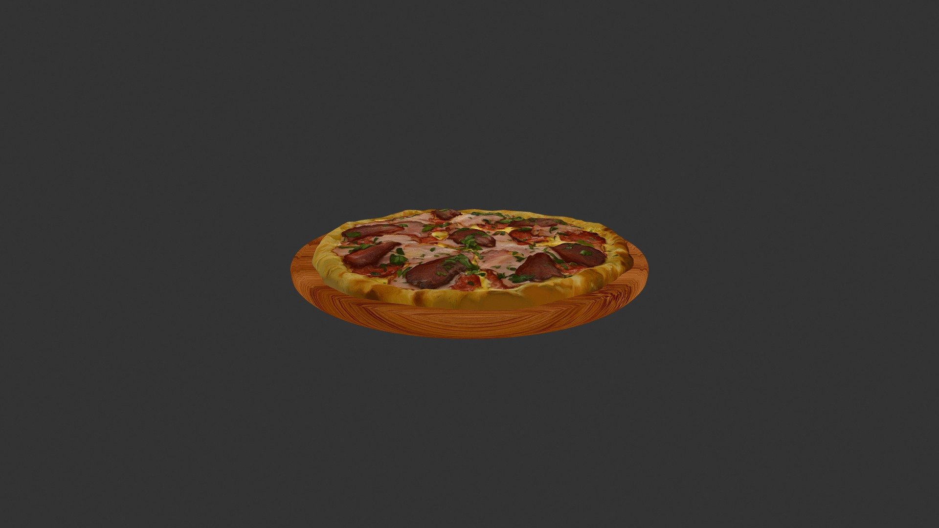 Піца Кватро ді Карне  (Meat_cheese_pizza) 3d model