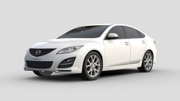 Free Mazda 6 Sedan 2011 AR/VR, LowPoly 3D Model