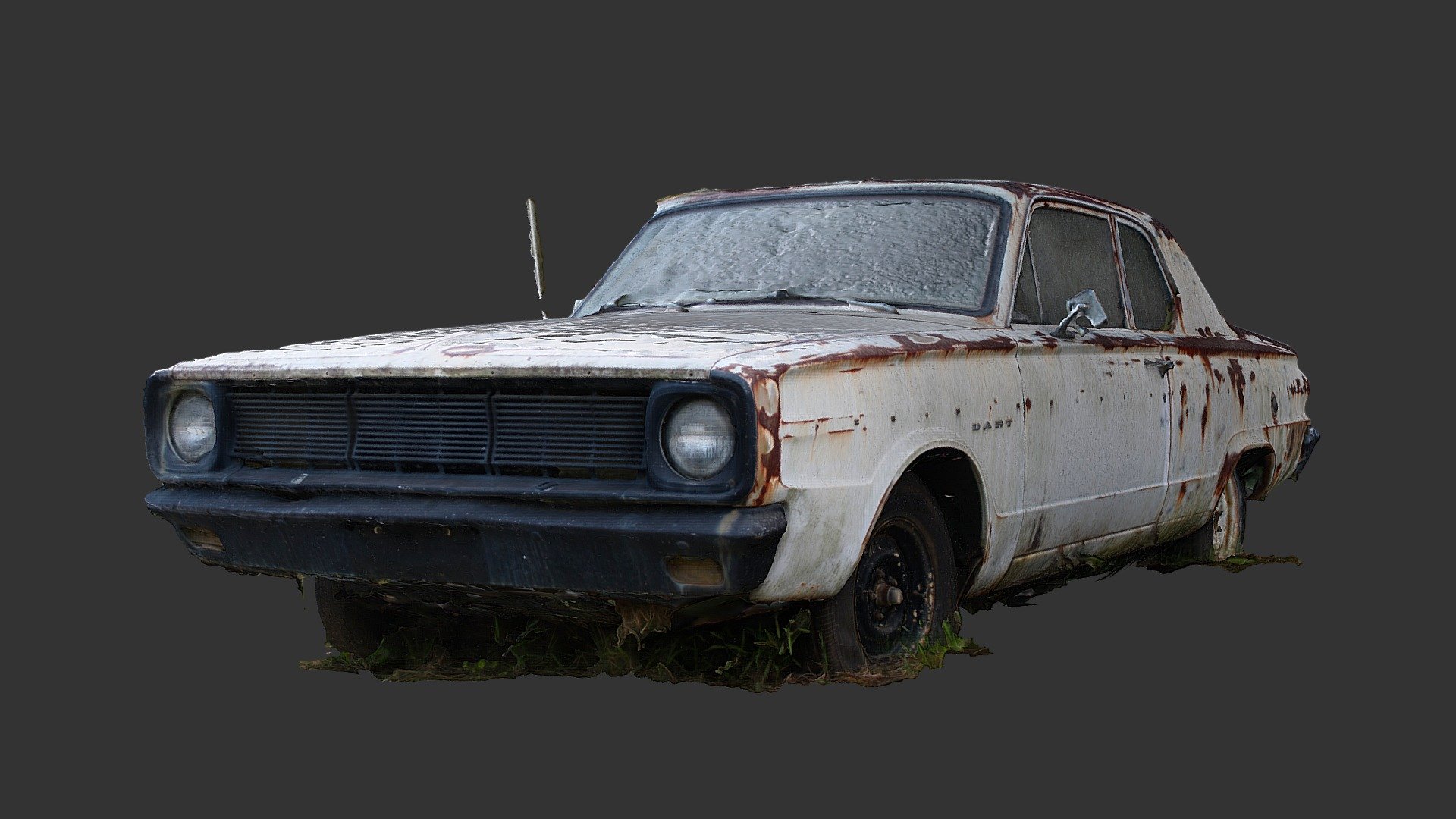 Generic White Car (Raw Scan) 3d model