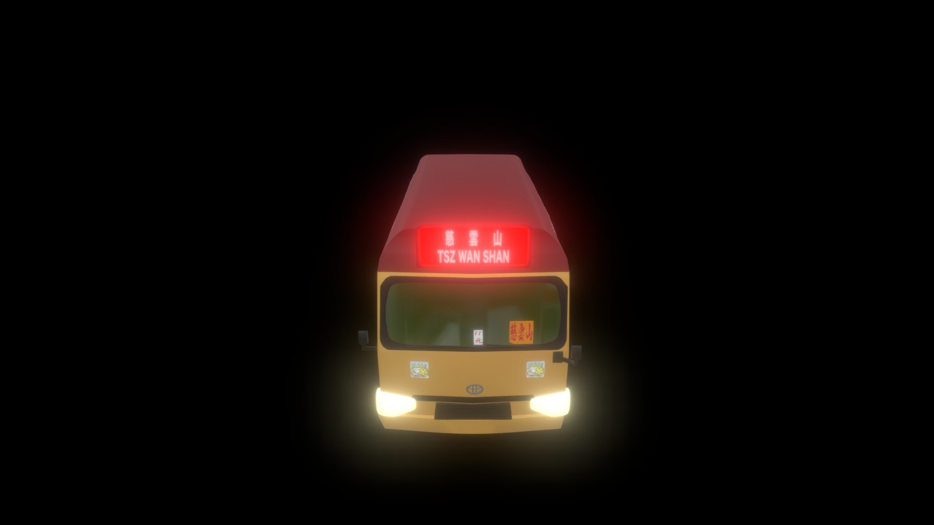 Hong Kong Mini Bus 3d model