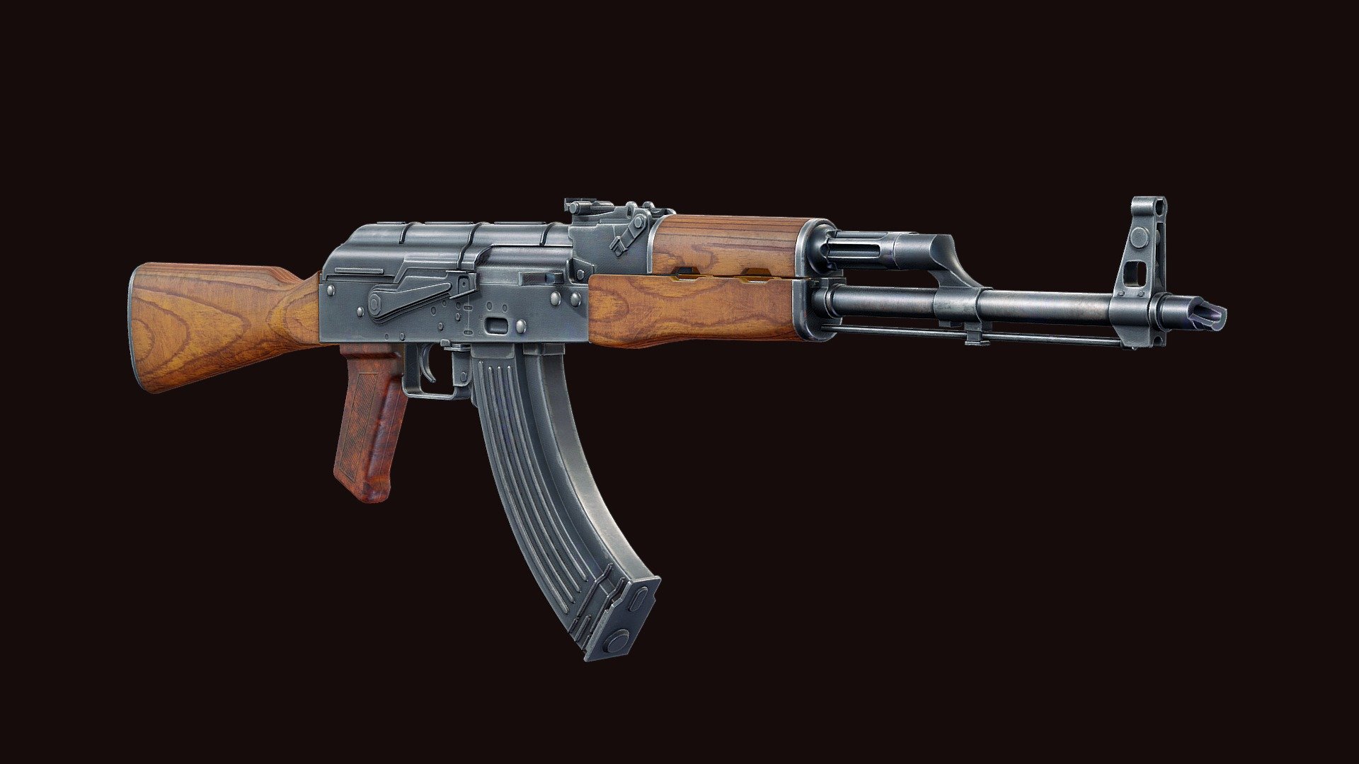 AK Assault Rifle 3d model