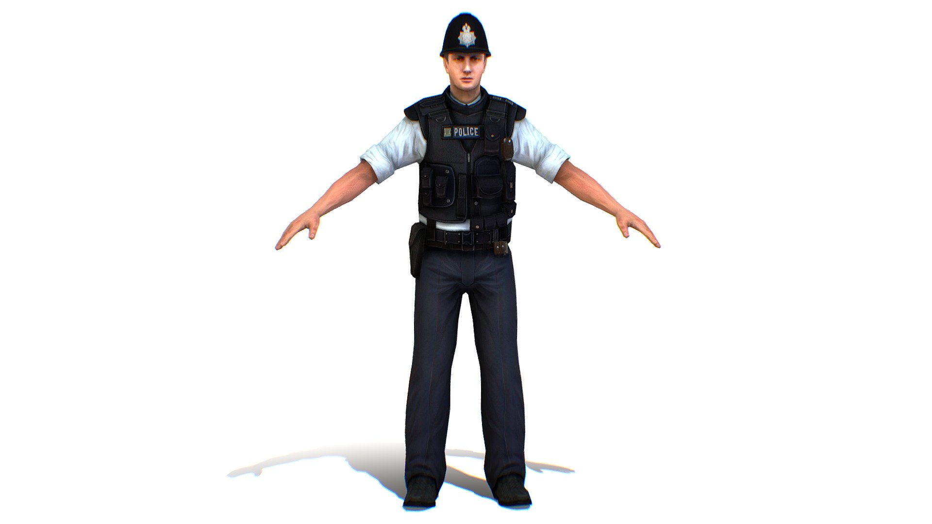 London Man Police Officer Gendarme 3d model