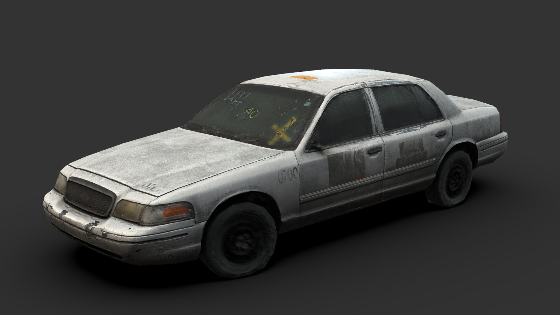 Abandoned FCV Taxi 3d model