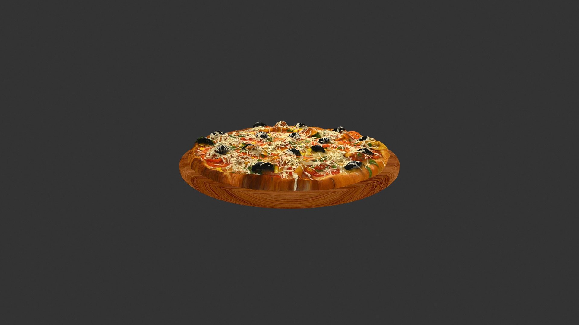 Mix_cheese_oliv_corn_etc_pizza 3d model