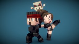 3d Pixel Characters