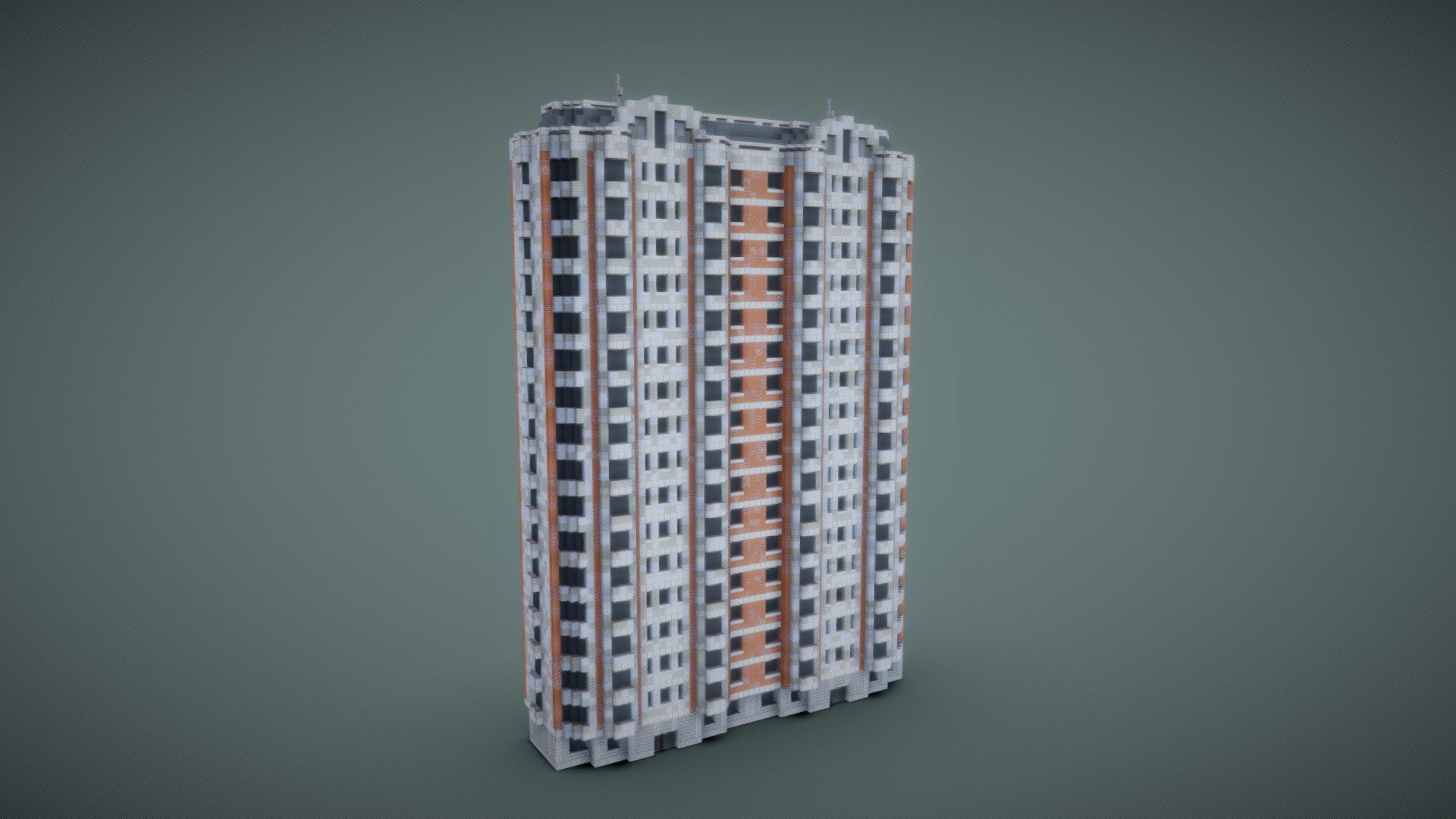 Russian residential building: P-44K 3d model