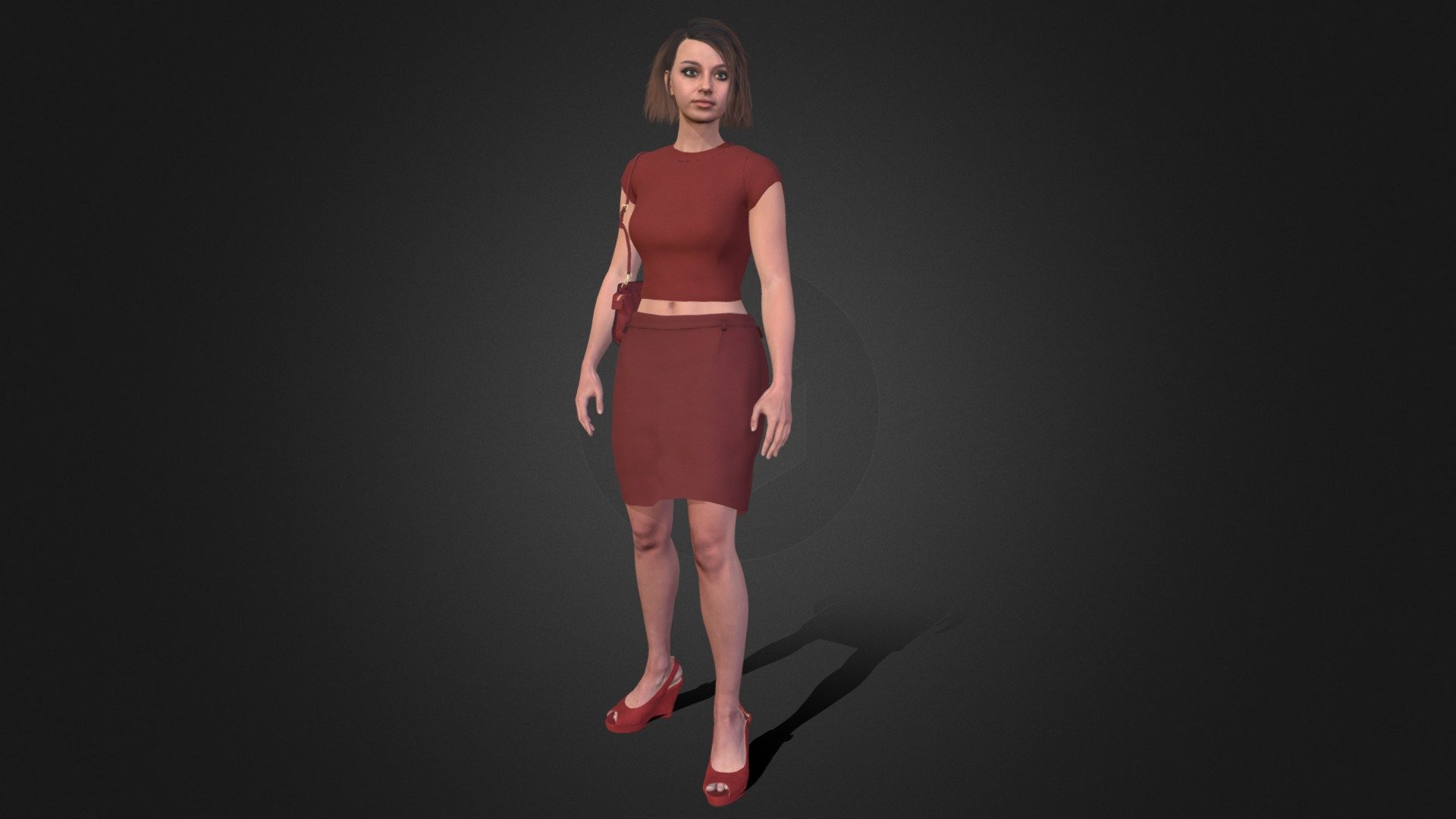 Woman in Summer Outfit 5 3d model