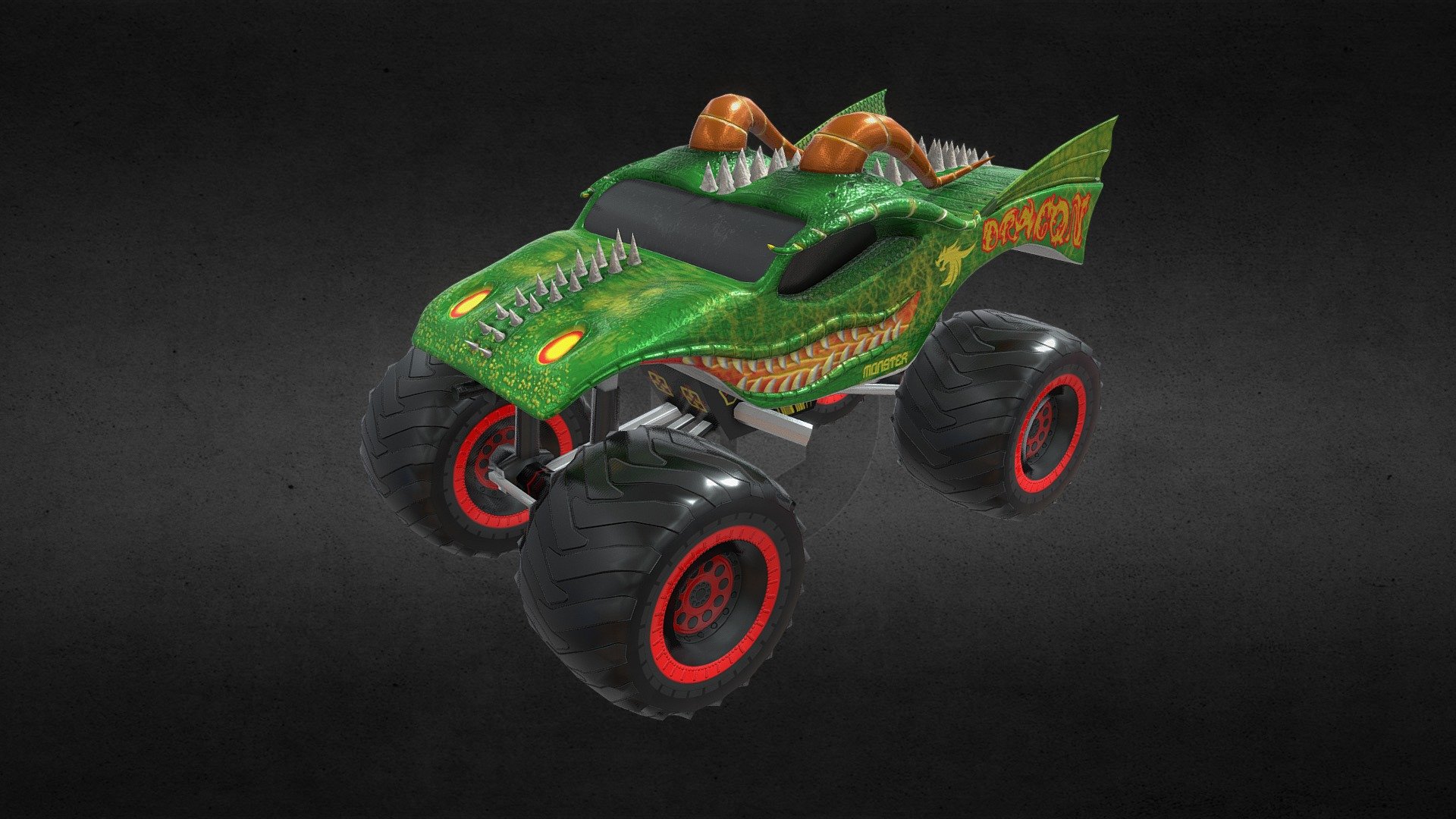 Dragon Monster Truck 3d model