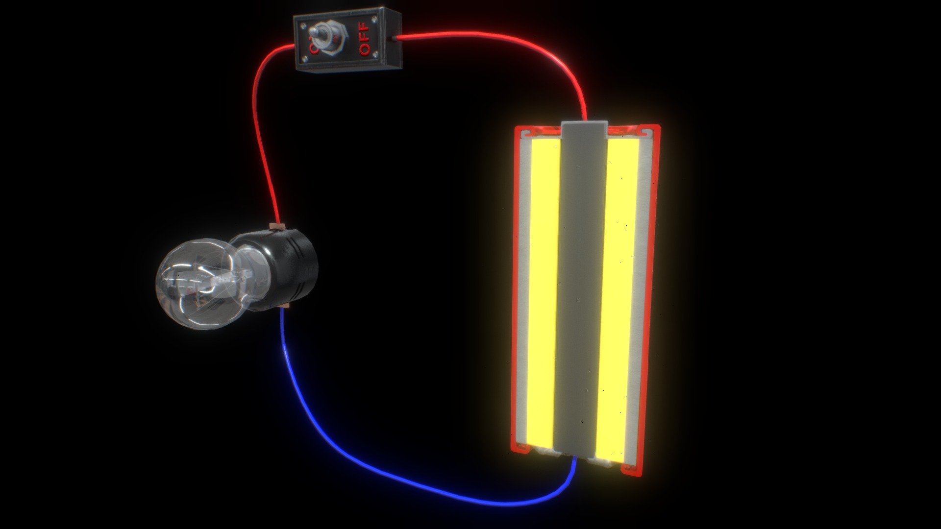 Zinc-carbon Battery-Section 3d model