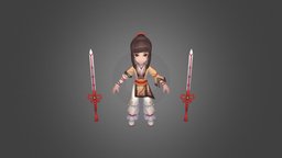 Chibi Girl 3D Model