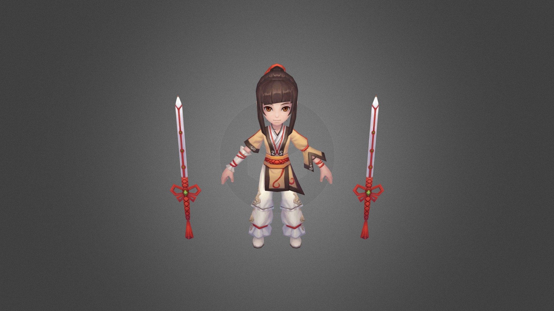 Chibi Girl 3D Model 3d model