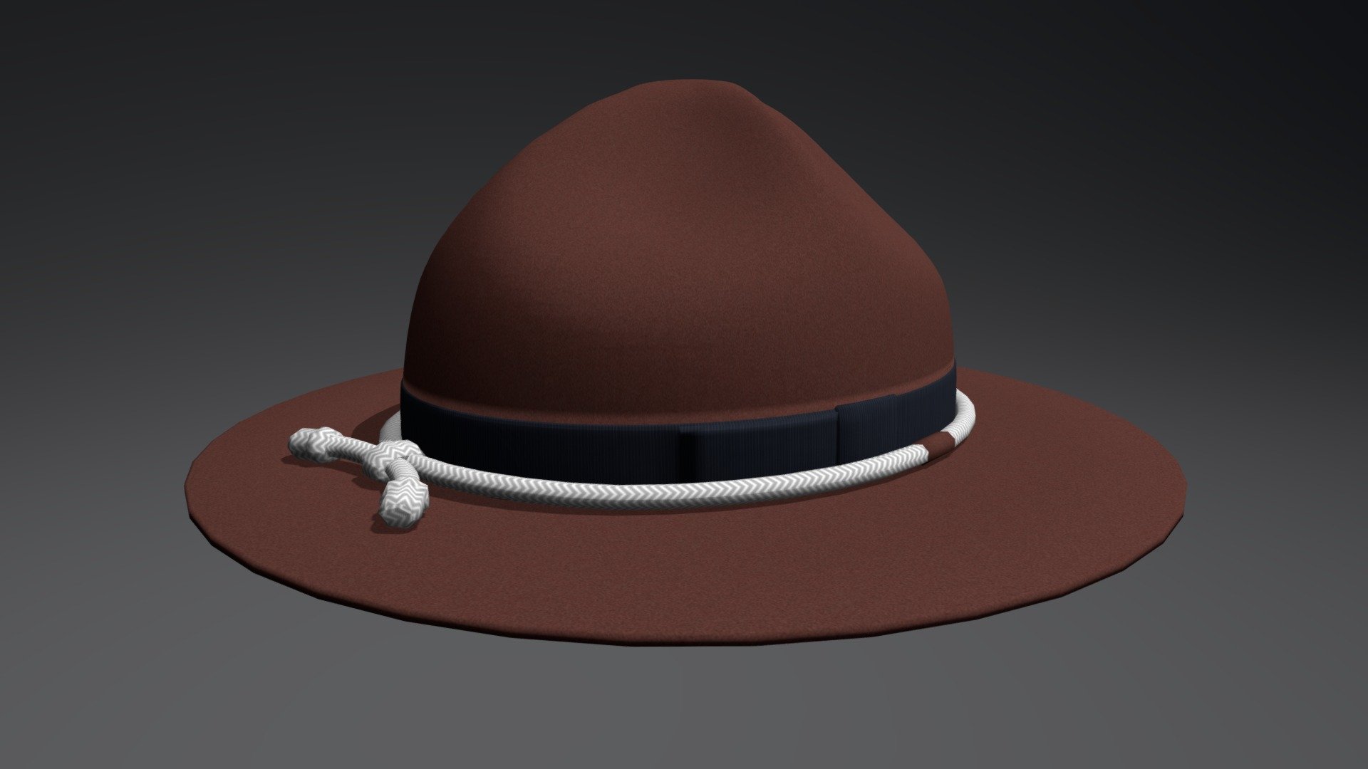 Campaign Hat (Brown) 3d model