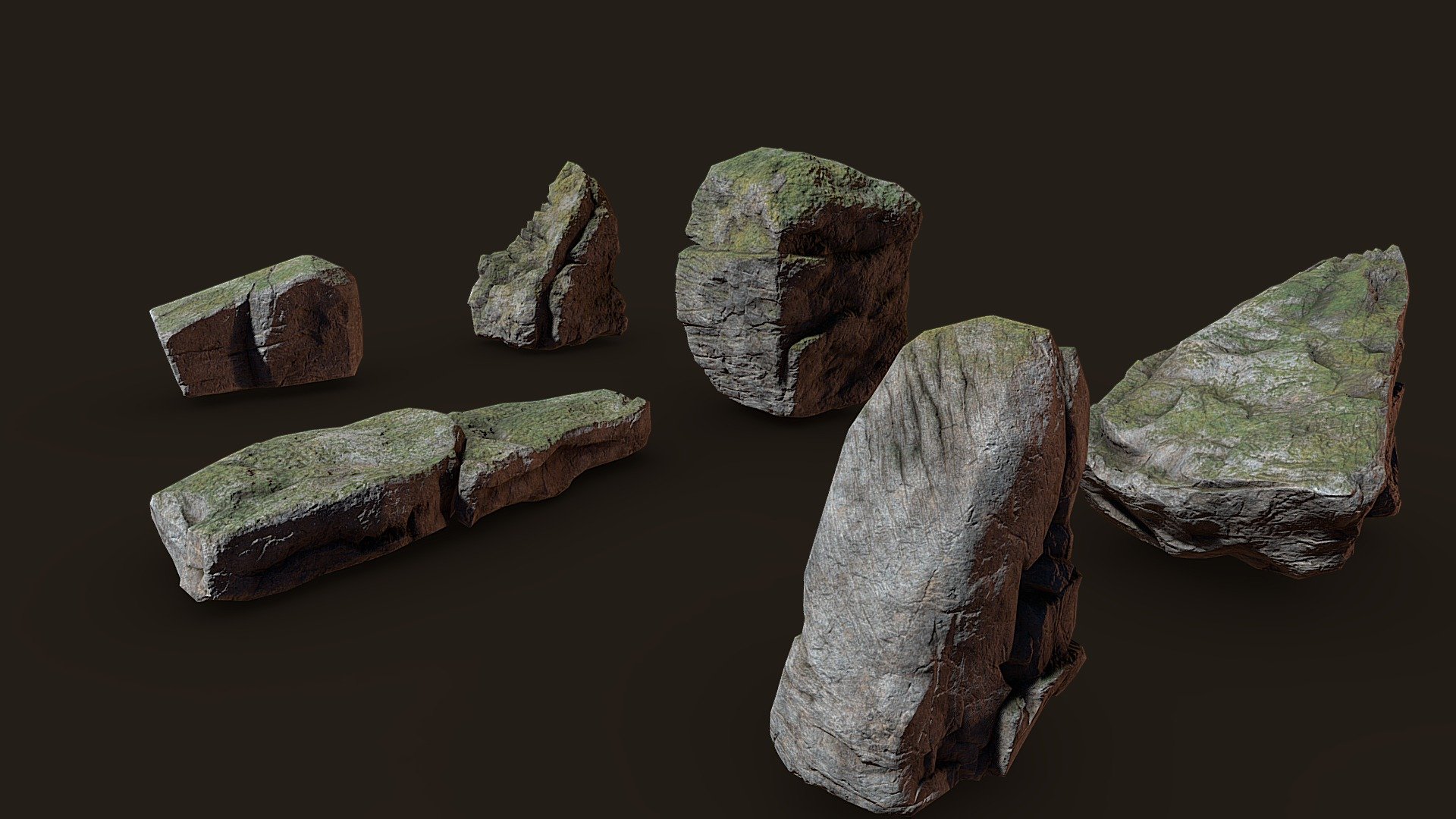 Realistic Rocks 3d model