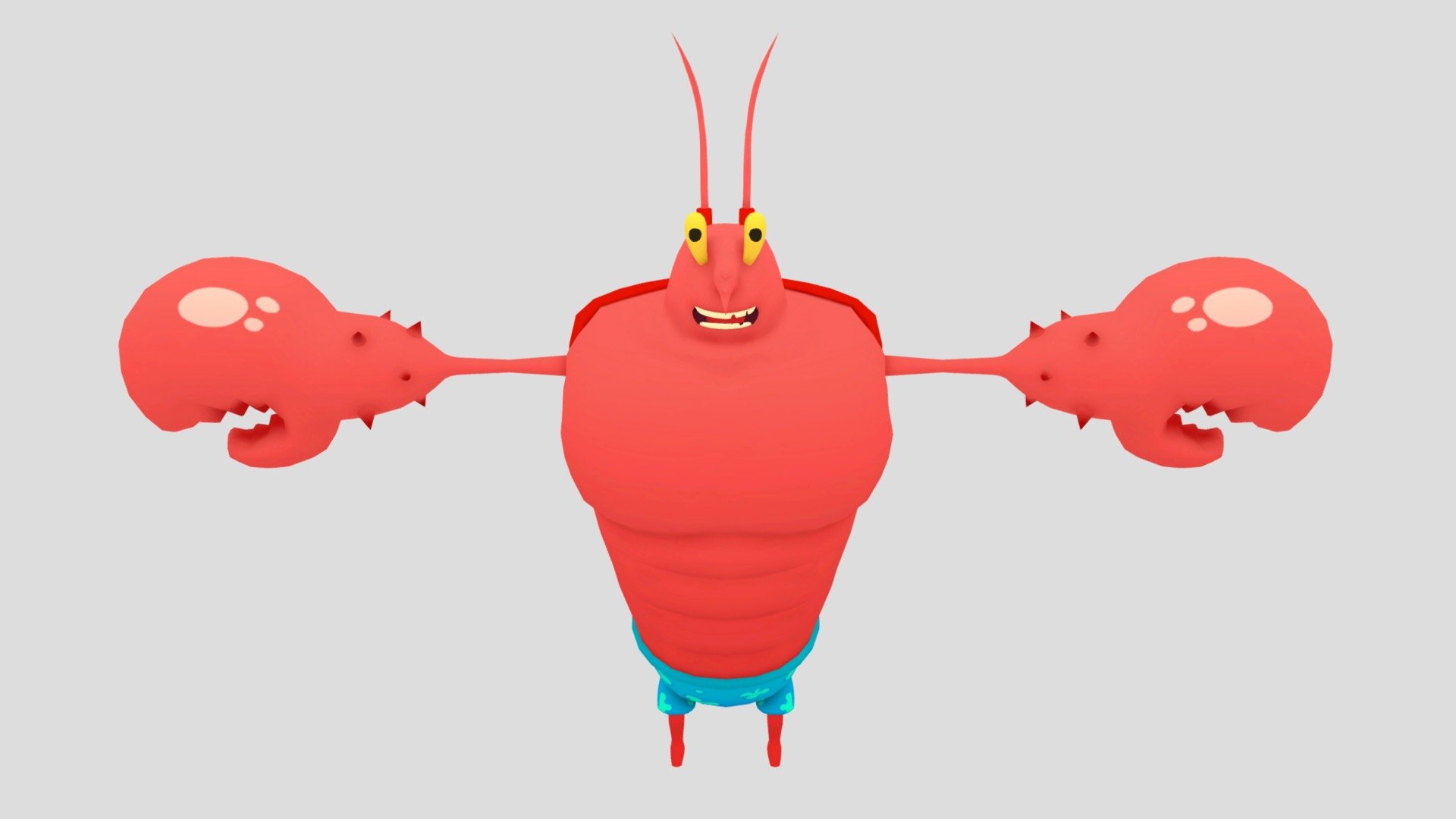 Bfbbr Larry the Lobster 3d model