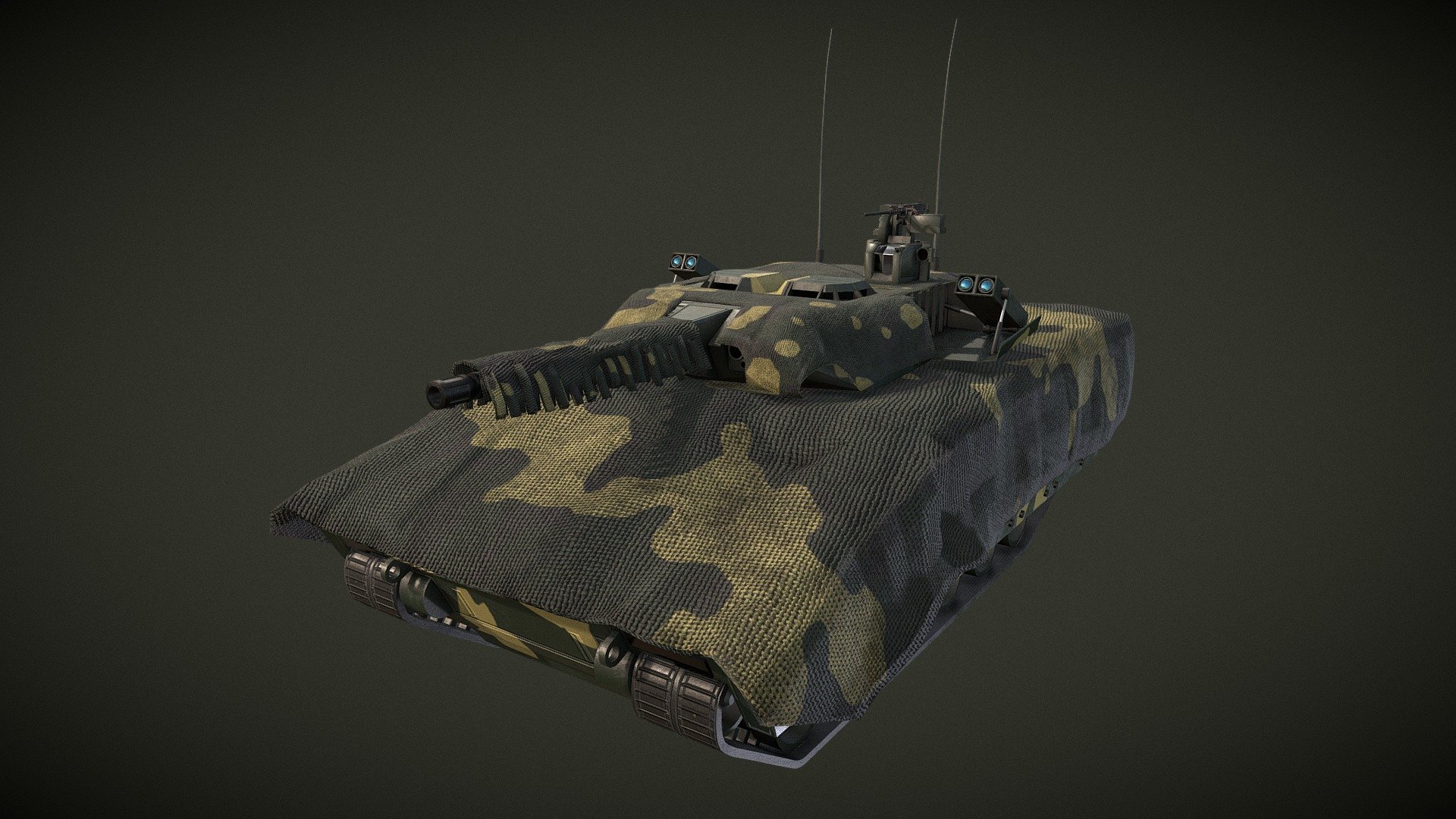 German Rheinmetall K41 Lynx IFV APC Tank Camo 3d model