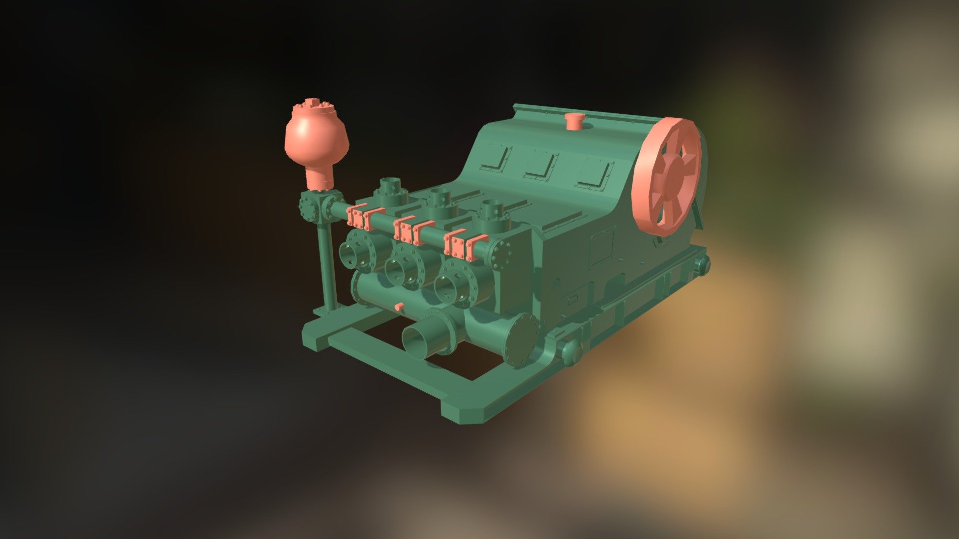 Mud pump 3d model