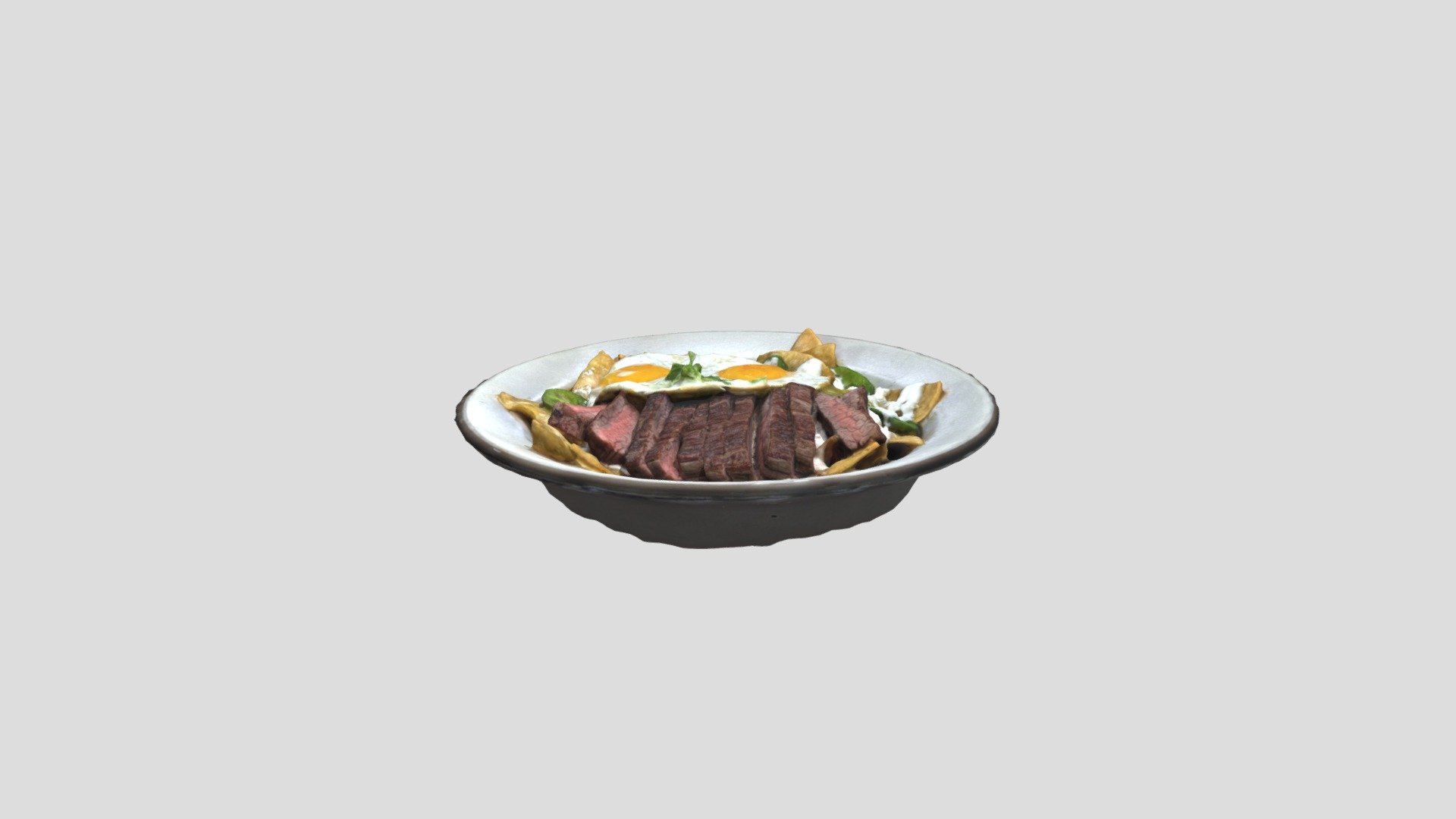 Copita Chilaquiles Con Bistec 3d model