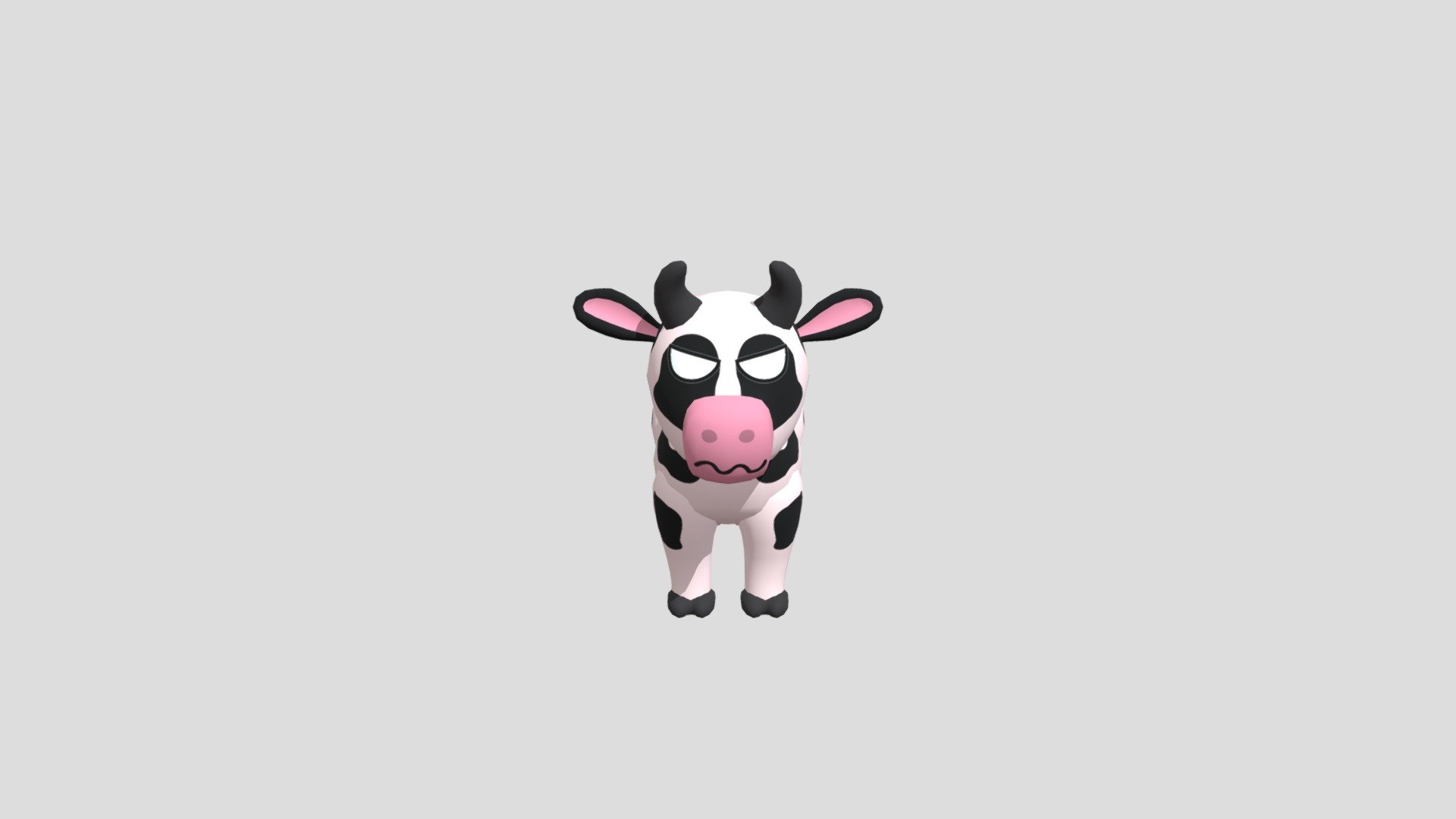 Cute low-poly Cow 3d model