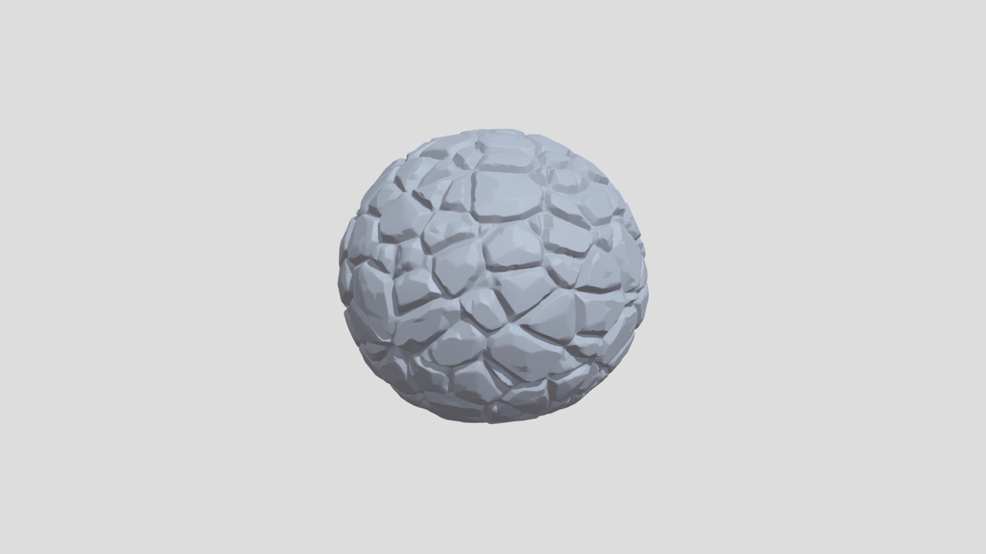 3DRockWallSculptBall 3d model