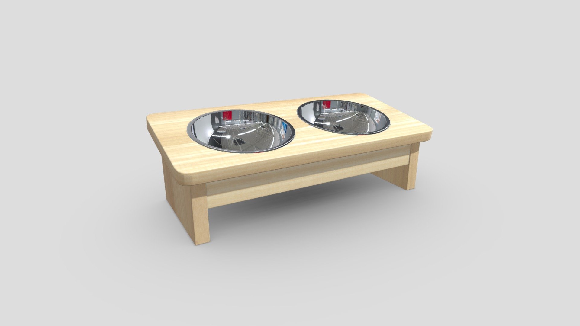 Pet Wood Tableware 3d model