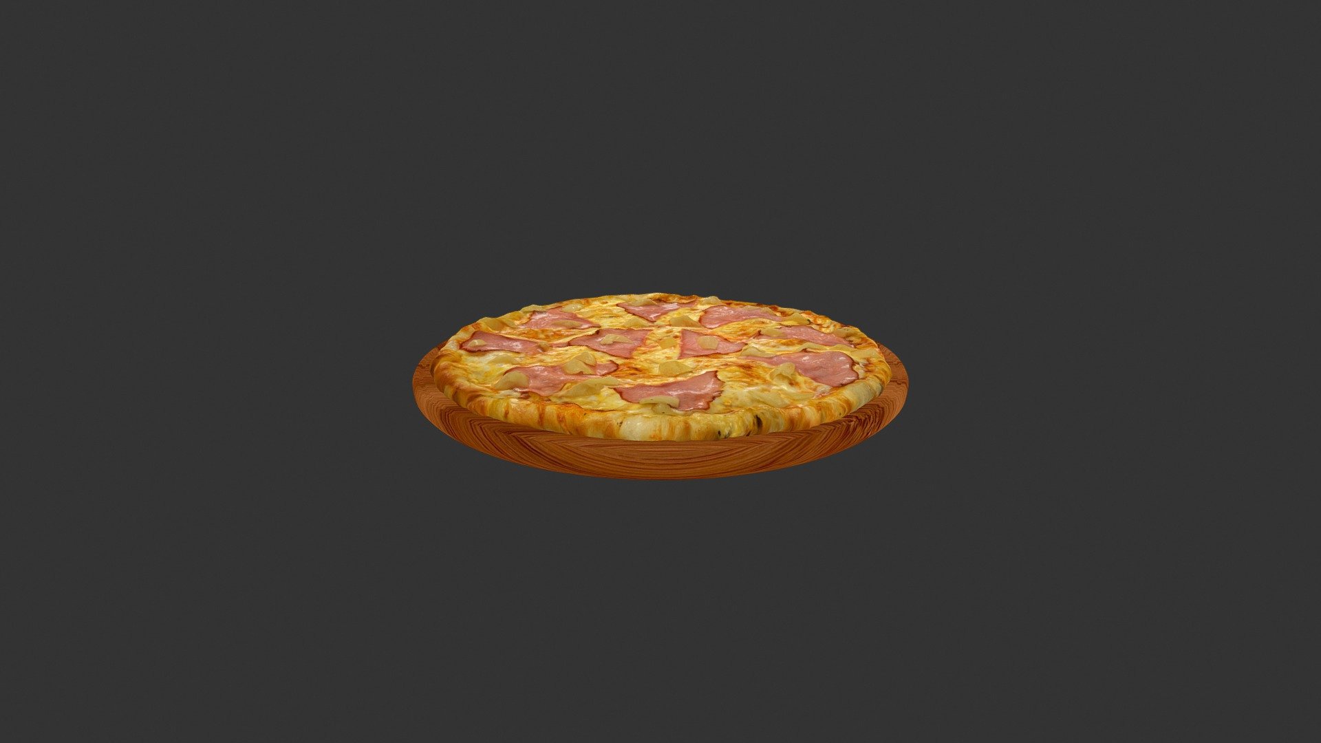 Піца Гавайська (Pineapple_meat_pizza) 3d model