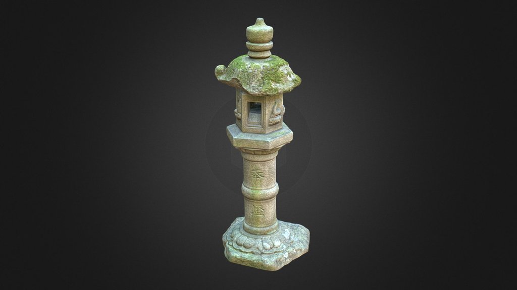 Stone lantern (Toro) 3d model