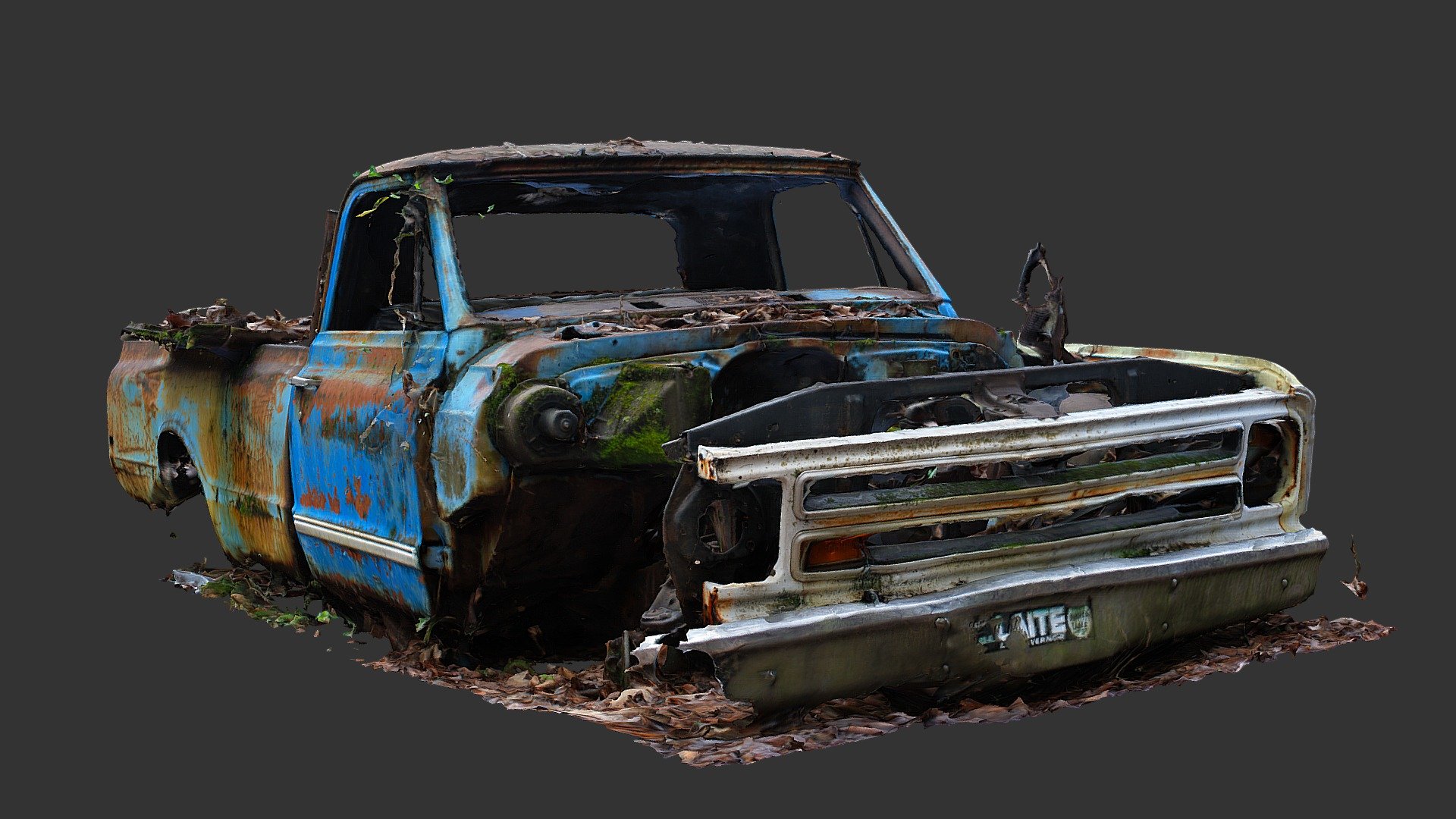 Chevy Pickup Wreck 3d model