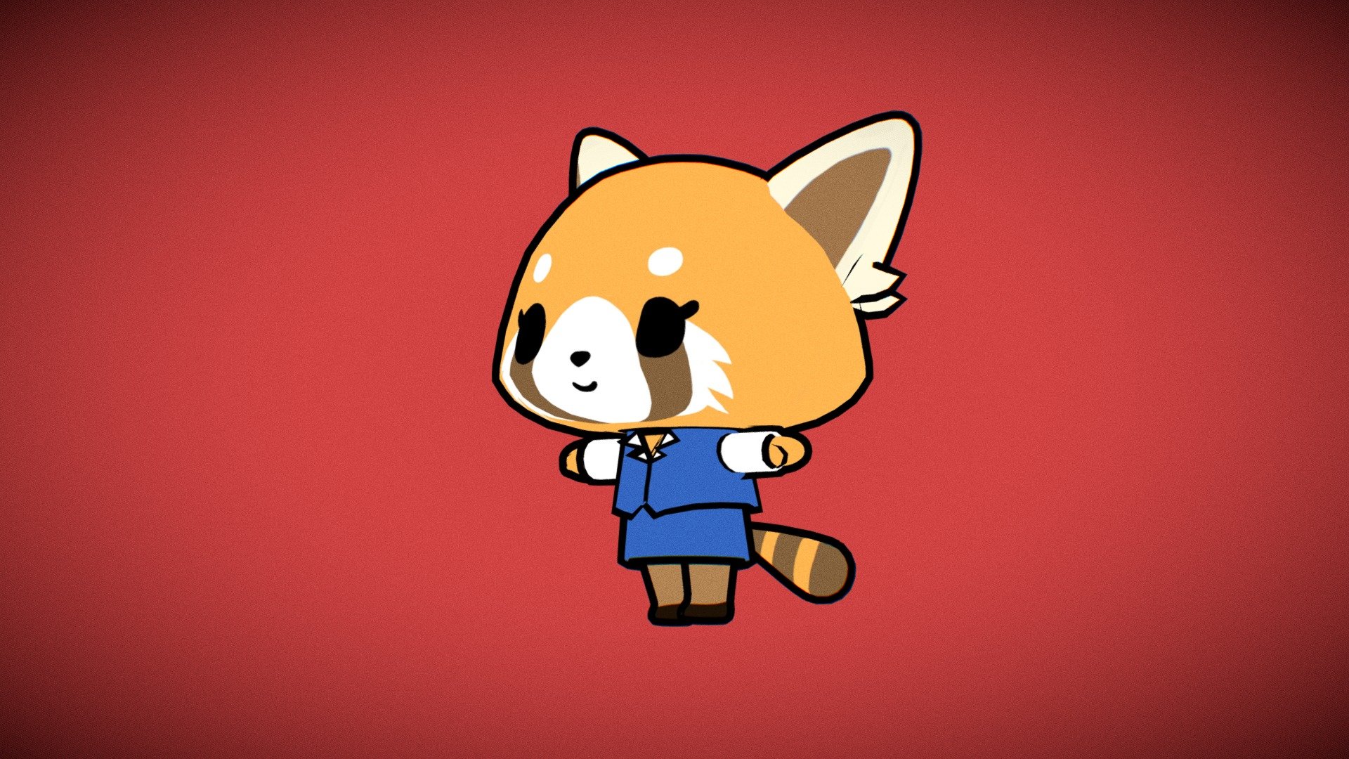 Retsuko the red panda 3d model