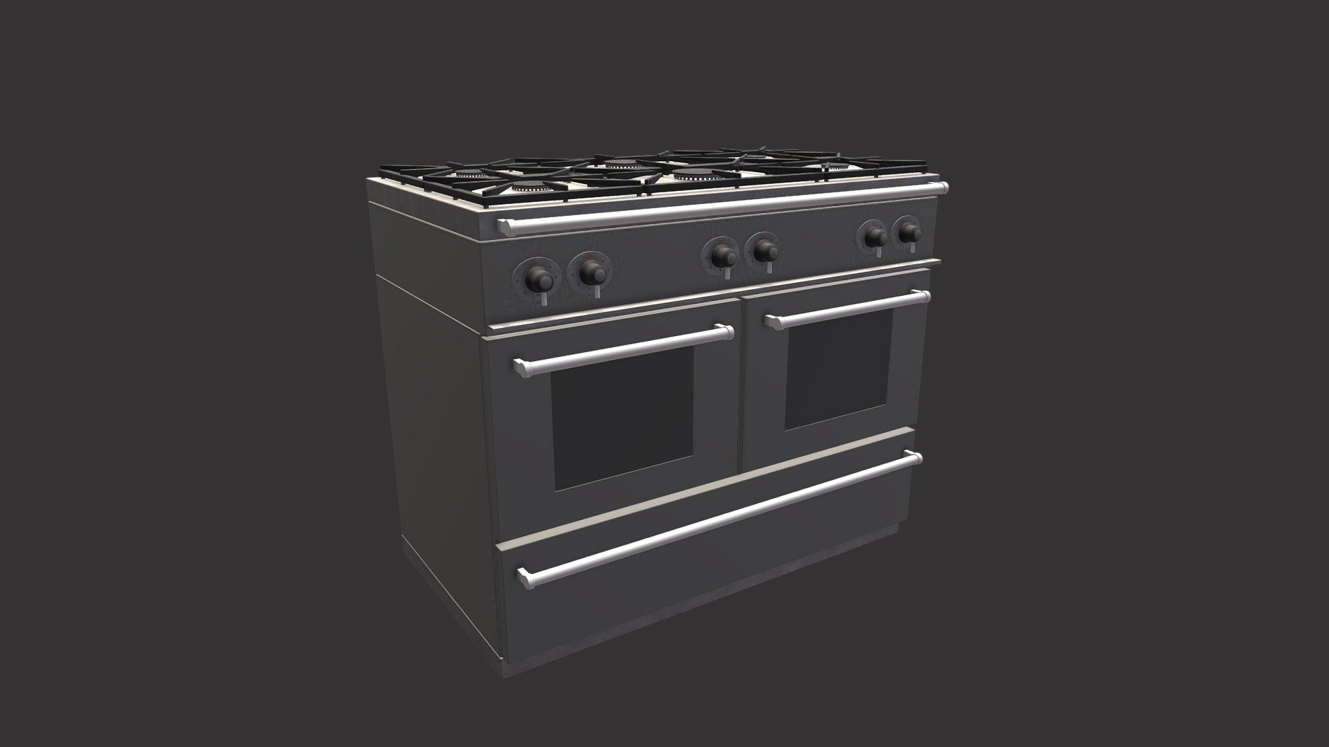 Gas Stove with Oven 3d model